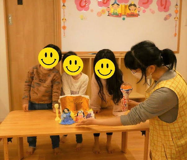4歳ひなまつり制作