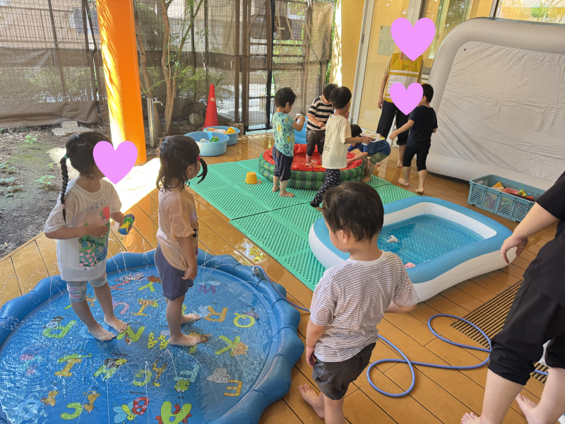 水遊び開始☆
