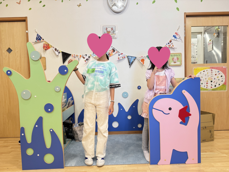 夏の風物詩☆卒園児の保育士体験