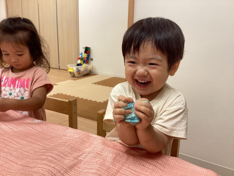 夏の感触遊び
