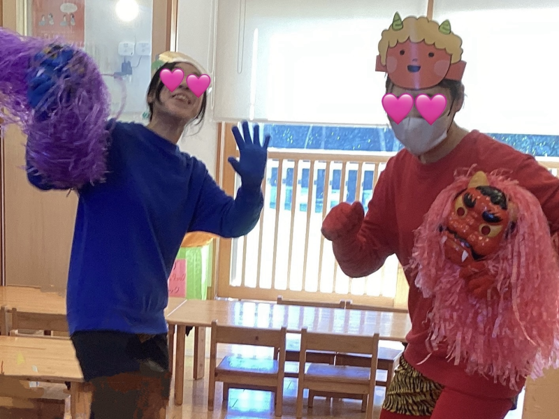 豆まきをおこないました